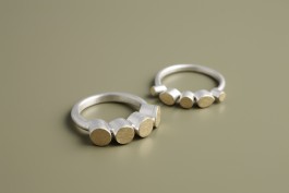  Ringe mit Feingold auf 925er Silber geschweißt